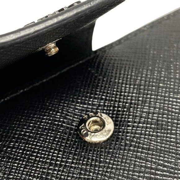 PRADA - Black Saffiano Leather Hardware Bifold Wallet 373-080625 - Picture 8 of 13